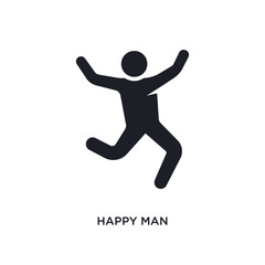 Fototapeta na wymiar happy man isolated icon. simple element illustration from humans concept icons. happy man editable logo sign symbol design on white background. can be use for web and mobile