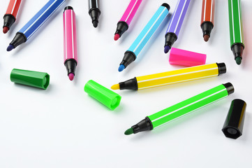 Colorful felt tip pens