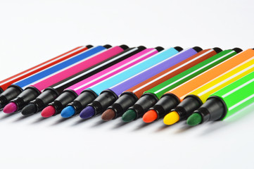 Colorful felt tip pens