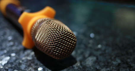 Obraz premium Karaoke microphone in room