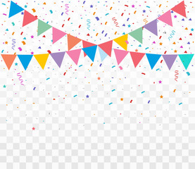 Obraz premium Colorful bright confetti isolated