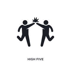 high five isolated icon. simple element illustration from humans concept icons. high five editable logo sign symbol design on white background. can be use for web and mobile