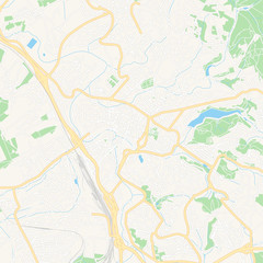 Fototapeta na wymiar Liberec, Czechia printable map