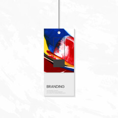 Clothing tag with artistic design