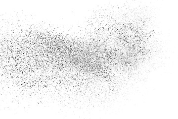 Black Grainy Texture Isolated On White Background. Dust Overlay. Dark Noise Granules. Digitally Generated Image. Vector Design Elements, Illustration, Eps 10.