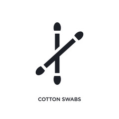 cotton swabs isolated icon. simple element illustration from hygiene concept icons. cotton swabs editable logo sign symbol design on white background. can be use for web and mobile