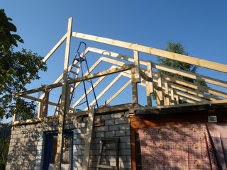 Fototapeta premium installation of the attic