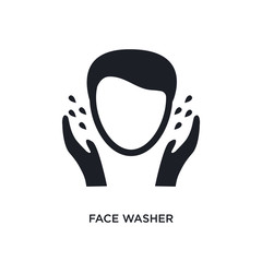 face washer isolated icon. simple element illustration from hygiene concept icons. face washer editable logo sign symbol design on white background. can be use for web and mobile