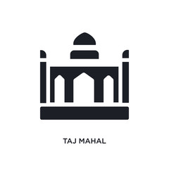 taj mahal isolated icon. simple element illustration from india and holi concept icons. taj mahal editable logo sign symbol design on white background. can be use for web and mobile