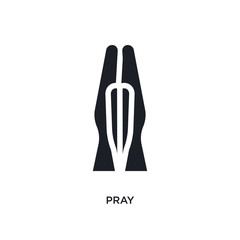 pray isolated icon. simple element illustration from india and holi concept icons. pray editable logo sign symbol design on white background. can be use for web and mobile