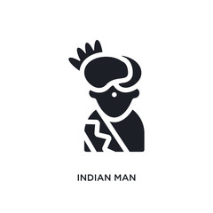 indian man isolated icon. simple element illustration from india concept icons. indian man editable logo sign symbol design on white background. can be use for web and mobile