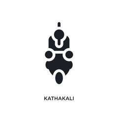 Fototapeta na wymiar kathakali isolated icon. simple element illustration from india concept icons. kathakali editable logo sign symbol design on white background. can be use for web and mobile