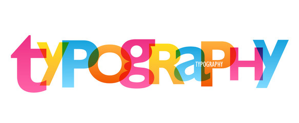 TYPOGRAPHY colorful typography banner © Web Buttons Inc