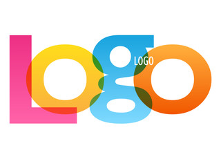 LOGO colorful typography banner