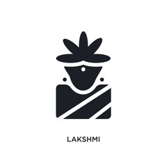 lakshmi isolated icon. simple element illustration from india concept icons. lakshmi editable logo sign symbol design on white background. can be use for web and mobile