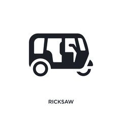 ricksaw isolated icon. simple element illustration from india concept icons. ricksaw editable logo sign symbol design on white background. can be use for web and mobile