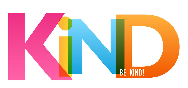 KIND colorful typography banner