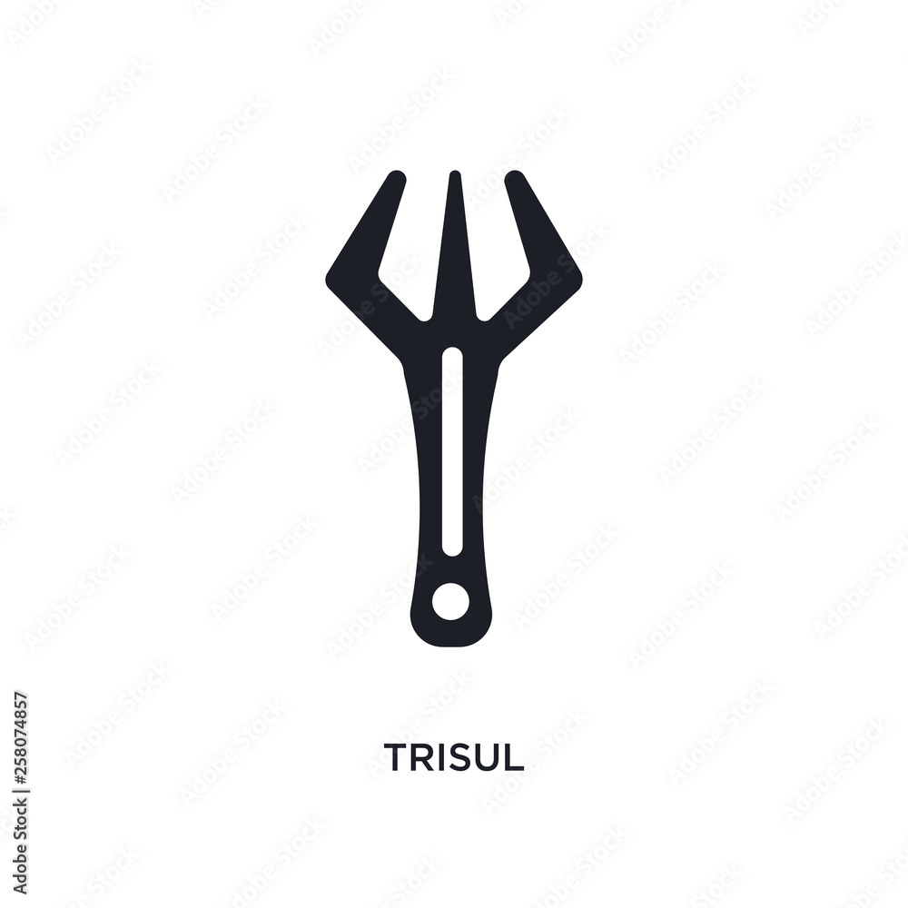Poster trisul isolated icon. simple element illustration from india concept icons. trisul editable logo sig