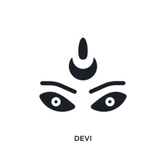 devi isolated icon. simple element illustration from india concept icons. devi editable logo sign symbol design on white background. can be use for web and mobile