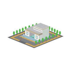 Hospital isometric building tempalte