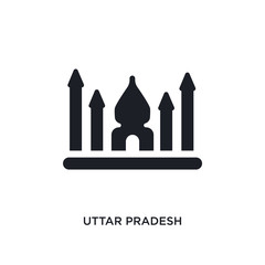 uttar pradesh isolated icon. simple element illustration from india concept icons. uttar pradesh editable logo sign symbol design on white background. can be use for web and mobile