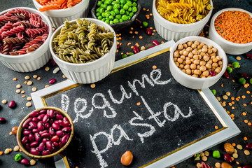 Various legume pasta