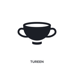 tureen isolated icon. simple element illustration from kitchen concept icons. tureen editable logo sign symbol design on white background. can be use for web and mobile
