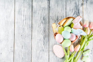 Fototapeta na wymiar Easter cookies background