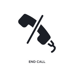 end call isolated icon. simple element illustration from message concept icons. end call editable logo sign symbol design on white background. can be use for web and mobile