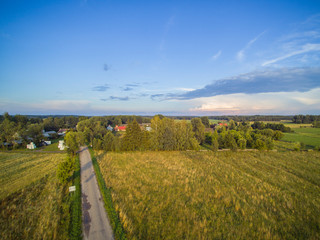 Fototapeta na wymiar village in Poland, agricultural area