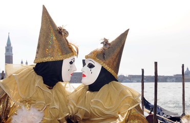 les masques au Carnaval de Venise Italie