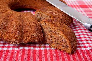 Homemade carrot and cinnamon cake.