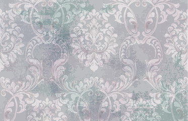 Baroque texture pattern Vector. Floral ornament decoration. Victorian engraved retro design. Vintage grunge fabric decors. Luxury fabrics