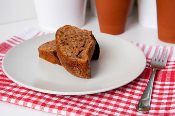 Homemade carrot and cinnamon cake.