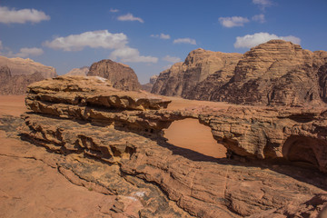 desert heritage site object sand stone bridge natural shape touristic sightseeing place