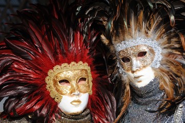 les masques au Carnaval de Venise Italie