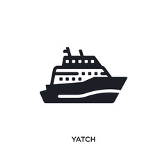 yatch isolated icon. simple element illustration from nautical concept icons. yatch editable logo sign symbol design on white background. can be use for web and mobile