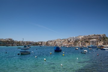 Fototapeta na wymiar Harbor of Marsaskala Malta