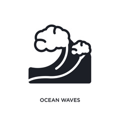 ocean waves isolated icon. simple element illustration from nautical concept icons. ocean waves editable logo sign symbol design on white background. can be use for web and mobile