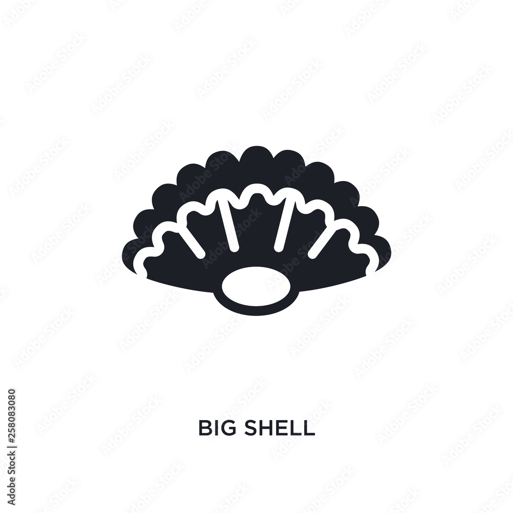 Poster big shell isolated icon. simple element illustration from nautical concept icons. big shell editable