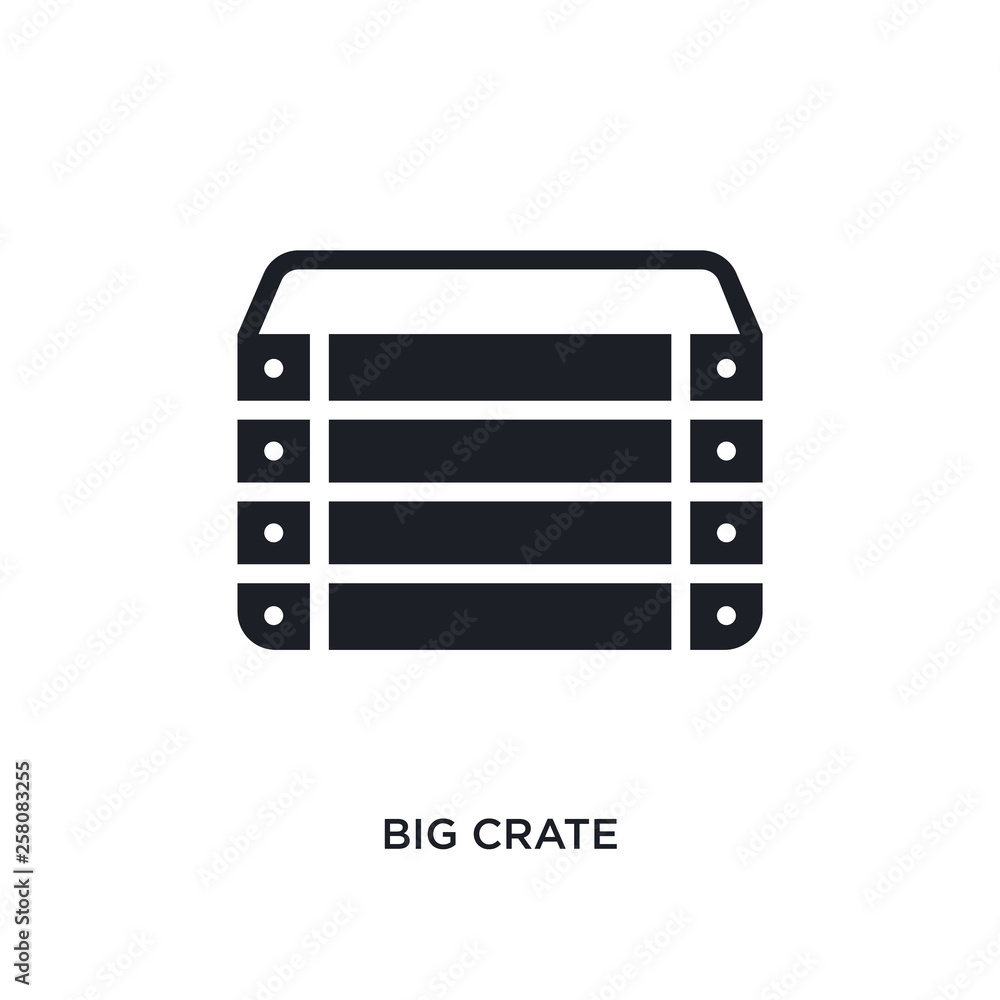 Poster big crate isolated icon. simple element illustration from nautical concept icons. big crate editable