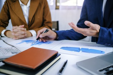 Business People Meeting Design Ideas professional investor working new start up project. Concept. business planning in office