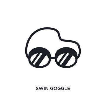 swin goggle isolated icon. simple element illustration from nautical concept icons. swin goggle editable logo sign symbol design on white background. can be use for web and mobile