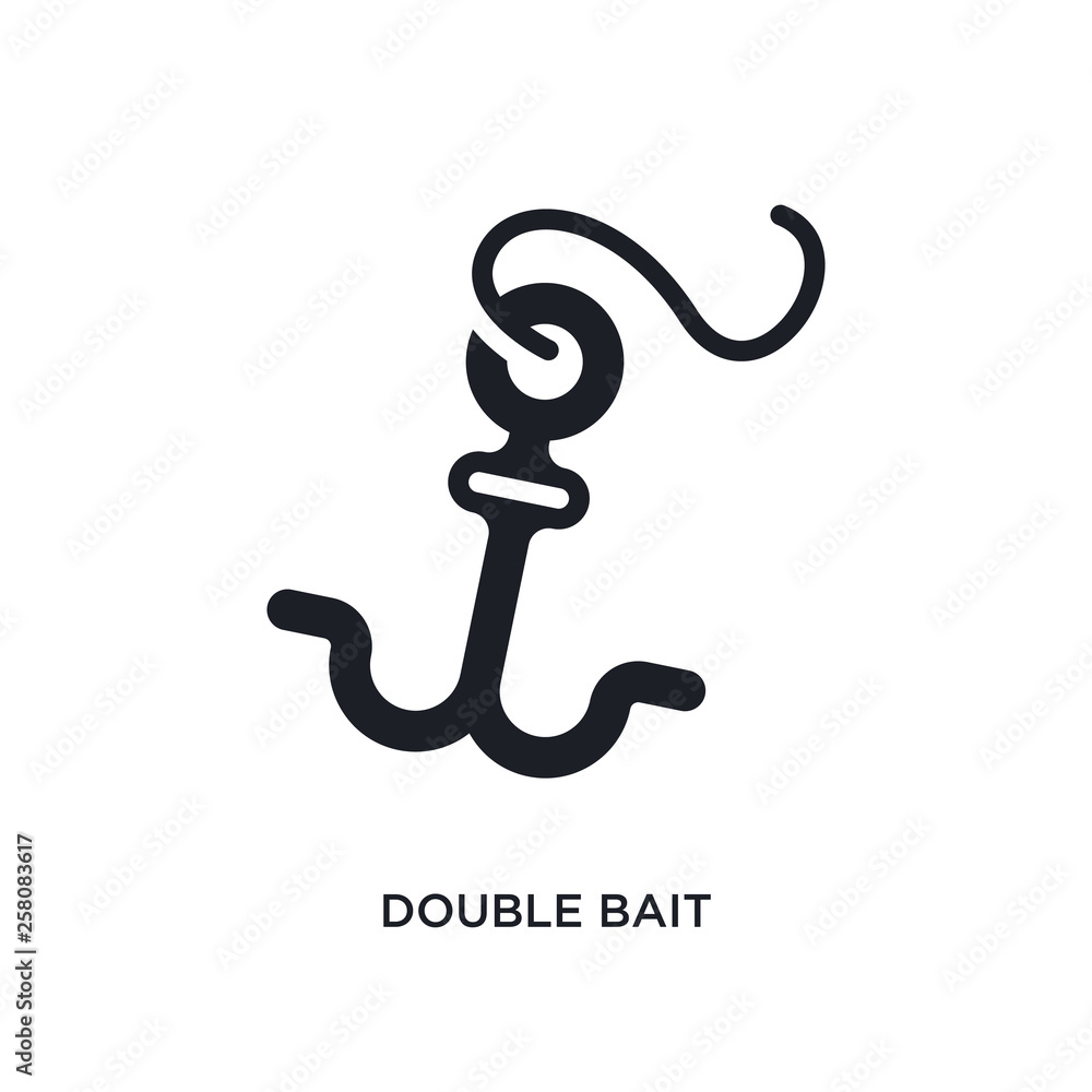 Poster double bait isolated icon. simple element illustration from nautical concept icons. double bait edit