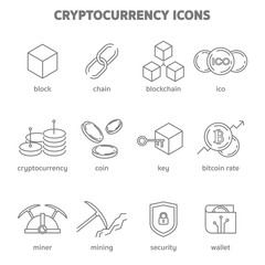 cryptocurrency blockchain icons