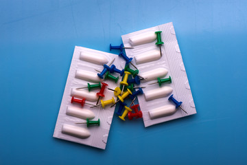 rectal suppositories. vaginal suppositories. candles with an antibiotic. slimming candles. fade-in...