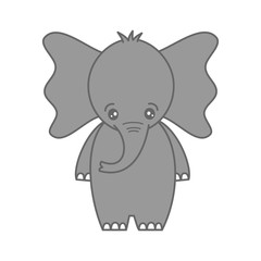cute cartoon lovely baby elephant vector illustration isolated on white background
