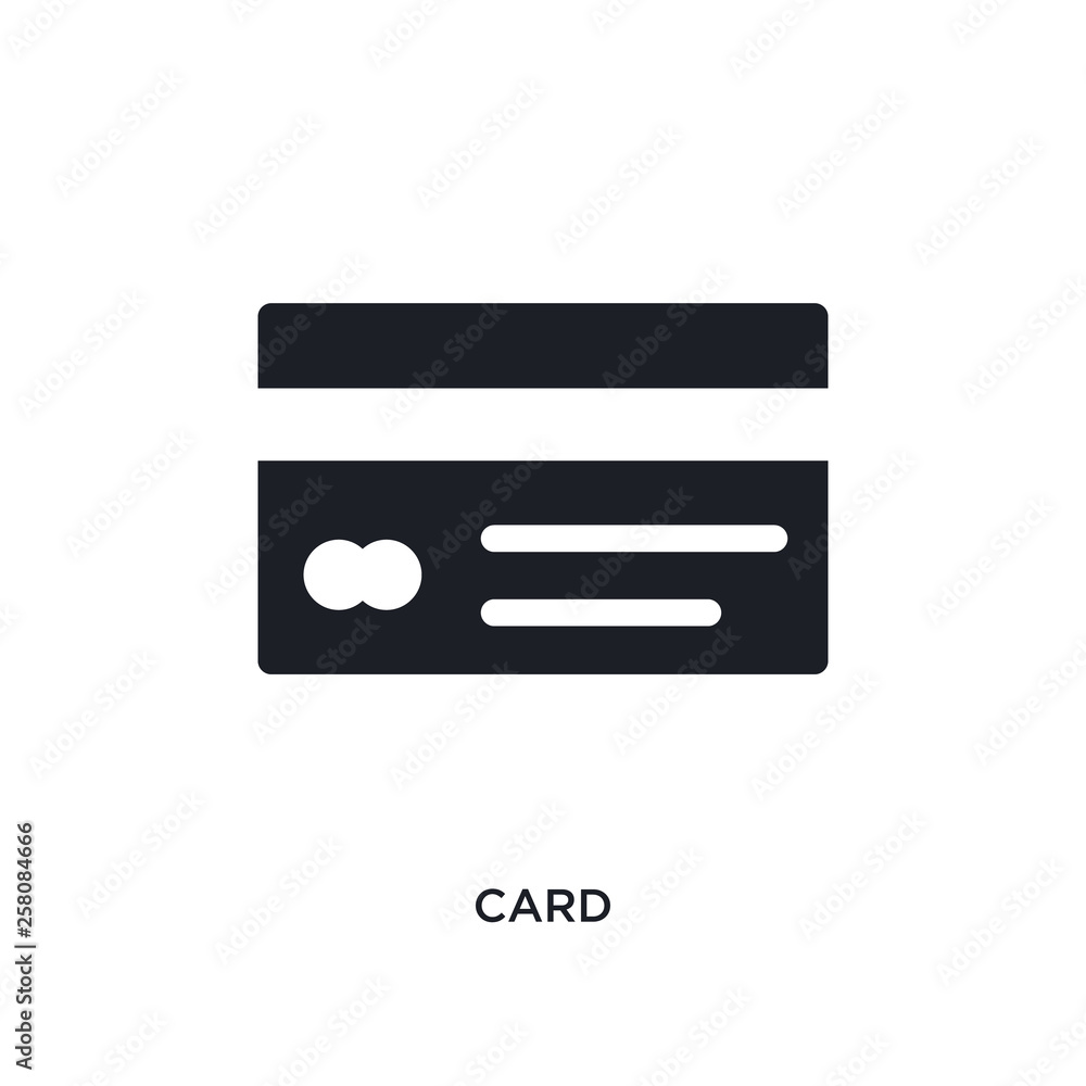 Poster card isolated icon. simple element illustration from payment concept icons. card editable logo sign 