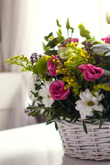 flowers in a basket