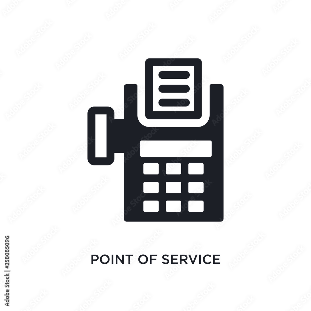 Poster point of service isolated icon. simple element illustration from payment concept icons. point of ser